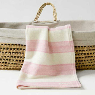 Regatta Organic Wool and Cotton Baby Blanket in cherry blossom