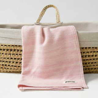 Acadia Organic Wool and Cotton Baby Blanket in pink