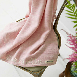 Acadia Organic Wool and Cotton Baby Blanket in pink