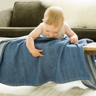 Acadia Organic Wool and Cotton Baby Blanket, by Swans Island