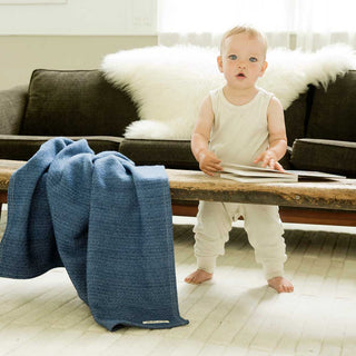 Acadia Organic Wool and Cotton Baby Blanket, by Swans Island