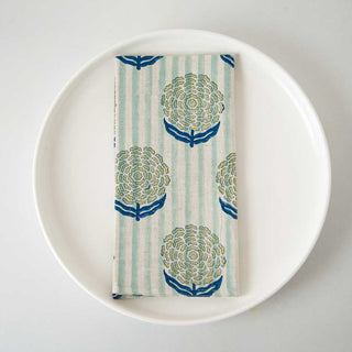 Alisha Block Printed Linen Table Napkin