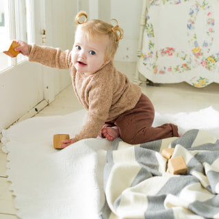 Regatta Organic Wool and Cotton Baby Blanket, by Swans Island