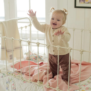 Acadia Organic Wool and Cotton Baby Blanket, by Swans Island