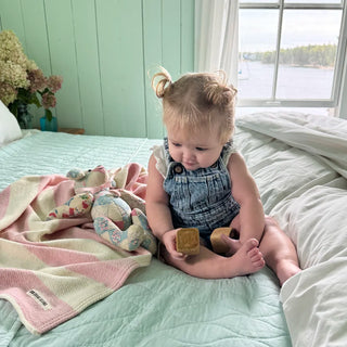 Regatta Organic Wool and Cotton Baby Blanket, by Swans Island