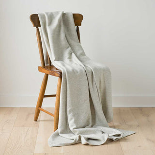 Marled American Cotton Throw in ink blue, hand-dyed