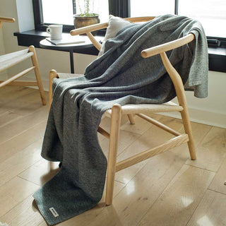 Marled American Cotton Throw, hand-dyed, by Swans Island
