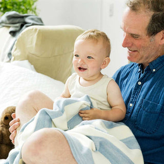Regatta Organic Wool and Cotton Baby Blanket, by Swans Island