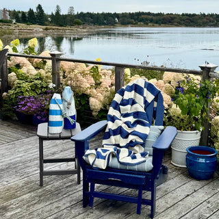 Regatta Organic Wool and Cotton Throw in nautical blue