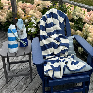 Regatta Organic Wool and Cotton Throw in nautical blue