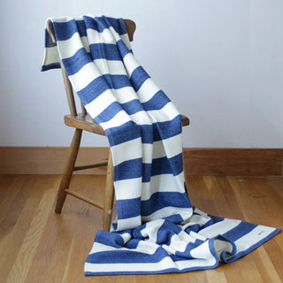Regatta Organic Wool and Cotton Throw in nautical blue