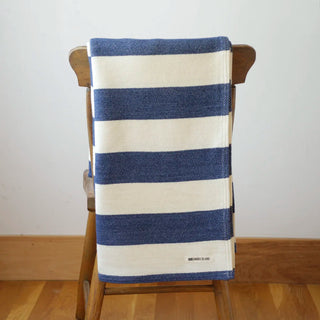 Regatta Organic Wool and Cotton Throw in nautical blue