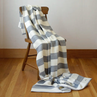 Regatta Organic Wool and Cotton Throw in pewter, hand-dyed