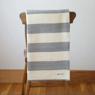 Regatta Organic Wool and Cotton Throw in pewter, hand-dyed
