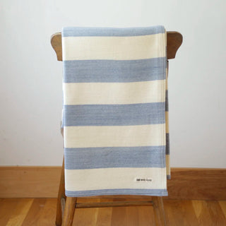 Regatta Organic Wool and Cotton Throw in wedgwood, hand-dyed