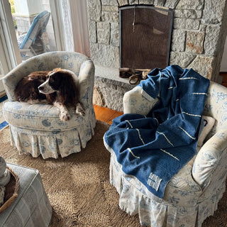 Whitecaps Handwoven Merino Wool Throw Blanket in natural
