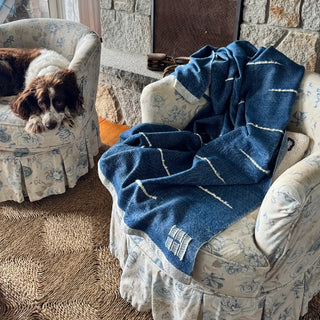 Whitecaps Handwoven Merino Wool Throw Blanket in natural