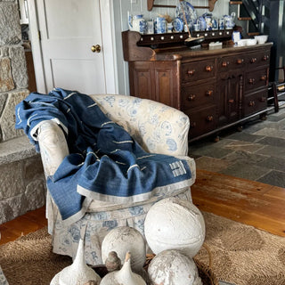 Whitecaps Handwoven Merino Wool Throw Blanket in natural