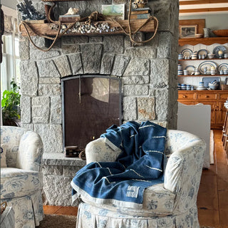 Whitecaps Handwoven Merino Wool Throw Blanket in natural
