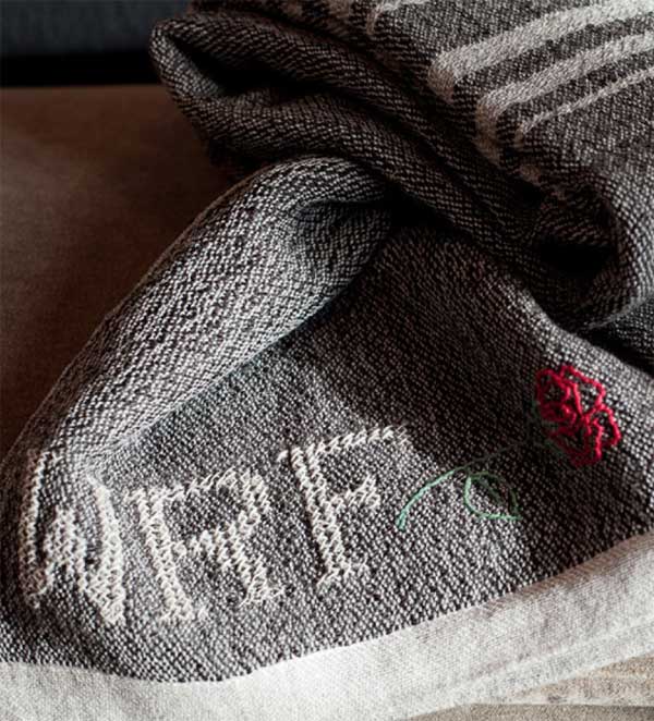 Monogrammed blanket