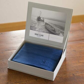 The Swans Island Katahdin Throw comes in our distinctive linen presentation box, perfect for gifting.