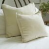 Swans Island Solstice Pillows - Handwoven with undyed wools in White+White