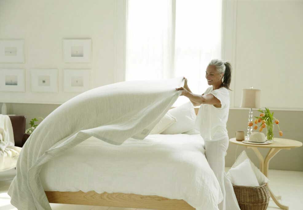 making bed