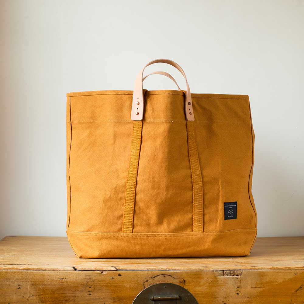 Swans Island Company's Canvas Large East West Tote in heavy cotton canvas - by Immodest Cotton. Mustard Seed