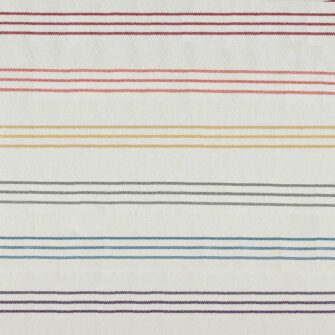 Swans Island Company's Rainbow Stripes Baby Blanket. Handwoven in Maine with soft 100% organic merino wool. Comes in a signature linen box, perfect for gifting. Swatch