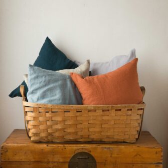 Swans Island Linen Pillow Covers. 100% all-natural Linen. Comes in many colors.