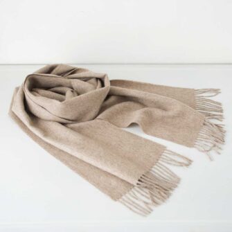 baby alpaca scarf in camel