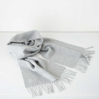 Baby alpaca scarf in Light Grey
