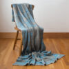 Upcycled Artisanal Patchwork Throw #36- an artisanal knt throw. Made in USA with reclaimed cotton and other blended yarns. Each one is unique,