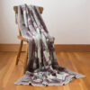 Upcycled Artisanal Patchwork Throw #29 - an artisanal knt throw. Made in USA with reclaimed cotton and other blended yarns. Each one is unique,